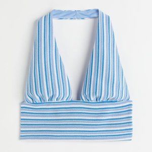 Divided by H&M Y2K Blue Summer Halter Top